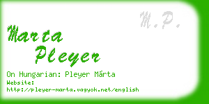 marta pleyer business card