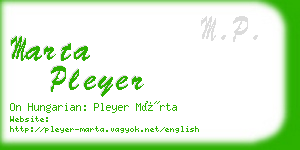 marta pleyer business card